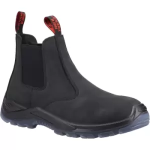 Image of Hard Yakka Mens Banjo Grain Leather Safety Boots (10 UK) (Black)