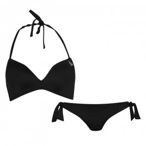 Image of Emporio Armani Logo Triangle Bikini Set Black Size L Women