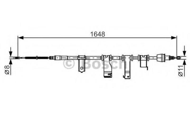 Image of Bosch 1 987 482 350 Brake Cable 1648mm Cable,parking brake (124)