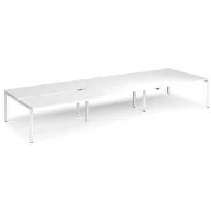 Adapt II Sliding top Triple Back to Back Desk s 4800mm x 1600mm - White