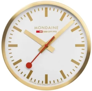 Image of Mondaine Clock Wall Kitchen Gold