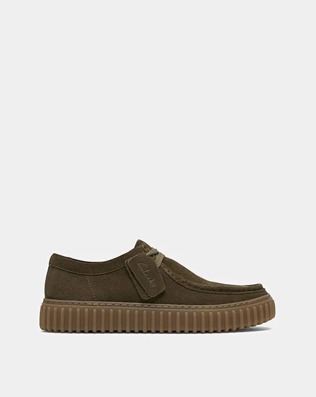 Image of Clarks Clarks Torhill Lo Shoes Olive - Clarks - Size: 9 Olive Male 9 CL12303