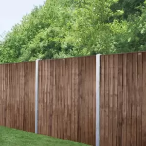 Forest 6' x 5' Brown Pressure Treated Vertical Closeboard Fence Panel (1.83m x 1.52m) - main image