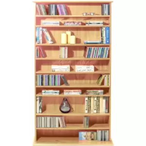 image of HARROGATE - 760 CD / 318 DVD / Bluray Media Storage Shelves - Pine - Pine