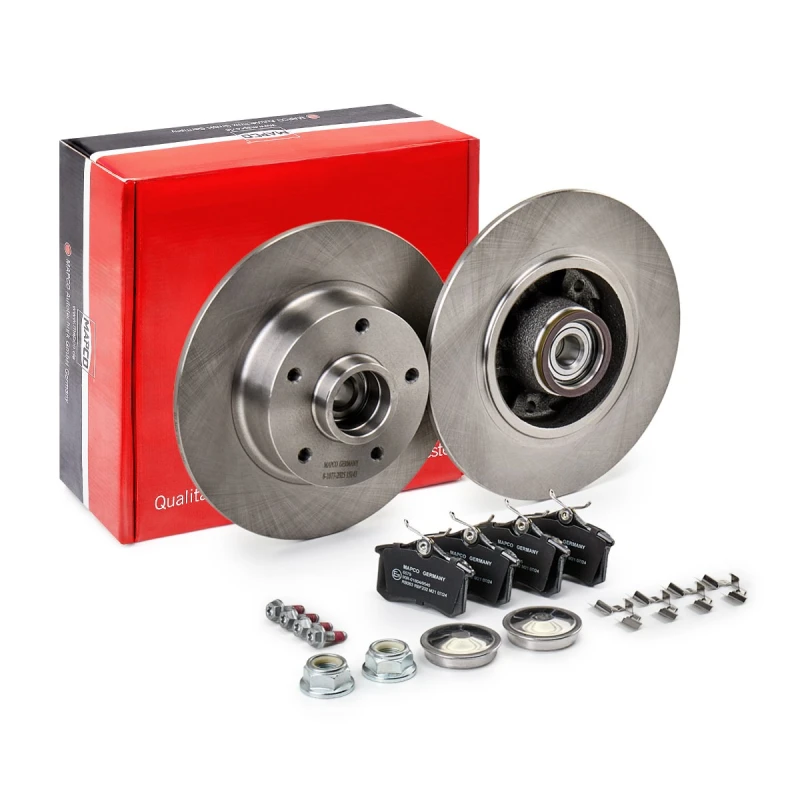 Image of MAPCO 47459 Brake disc and pads set Rear Axle, Brake Disc Type: solid, with anti-squeak plate Brake Set,disc brakes (3405)