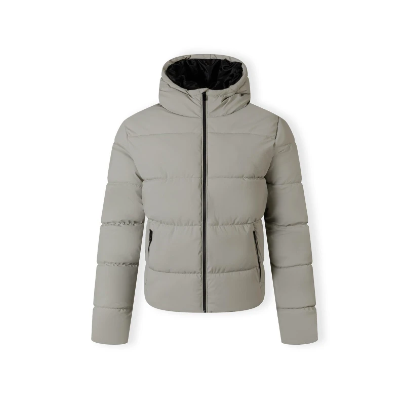 Image of Minoti Men PU jacket with hood and zip pockets grey Light Grey male X Small