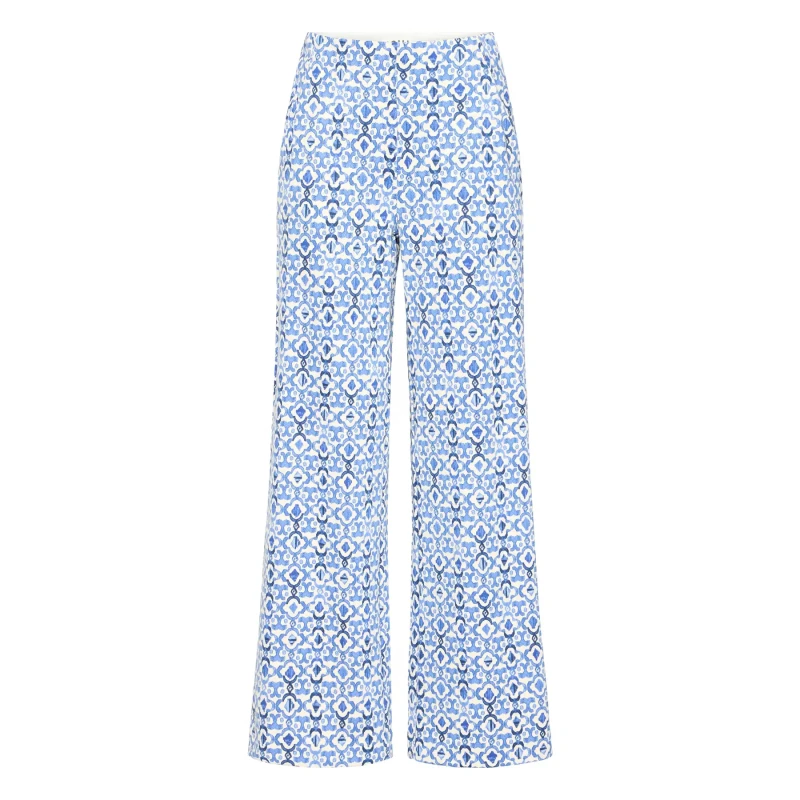 Image of Ichi Womens suit Trousers Ichi Kate Print Bleu Female M