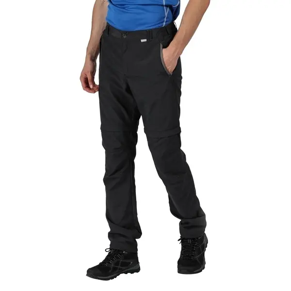 Image of Regatta Mens Leesville Zip Off Lightweight Walking Trousers 34 - Waist 34' (86cm), Inside Leg 31' Ash REG165-61I-34R