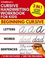 Image of cursive handwriting workbook for kids 3 in 1 writing practice book to maste