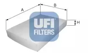 Image of UFI 53.150.00 Interior Air Cabin/ Pollen Filter