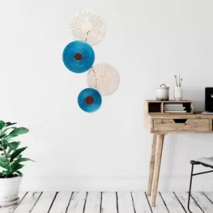 Image of Petrichor Multicolor Decorative Metal Wall Accessory