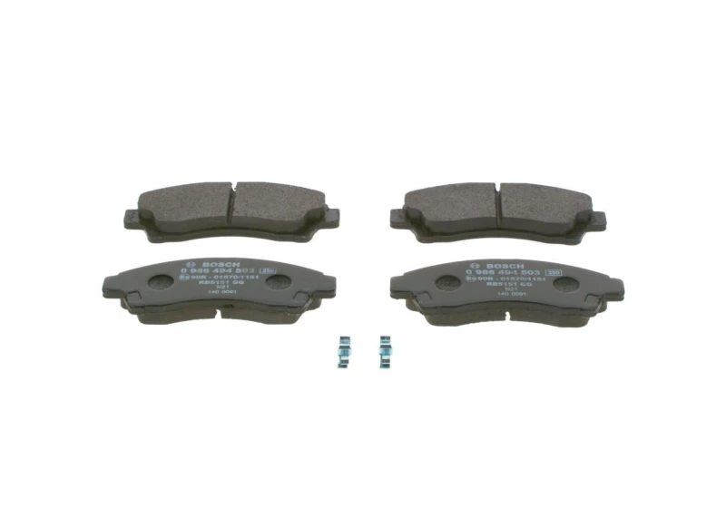 Image of Bosch 0 986 494 503 Brake pad set with acoustic wear warning Low-Metallic Brake Pad Set,disc brake (402)