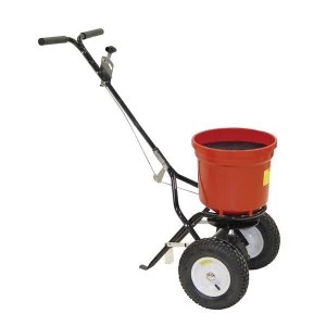 Image of Salt Spreader Coverage 3m Capacity 22KG Pneumatic Tyres Rain Cover Hopper Screen