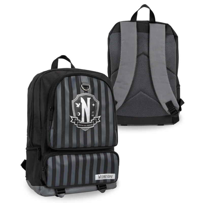Image of Blue Sky Studios Wednesday Addams Backpacks - Official Licensed Collectible Merchandise Gothic School Bag Unique Gifts for Fans Teens Adults Hall