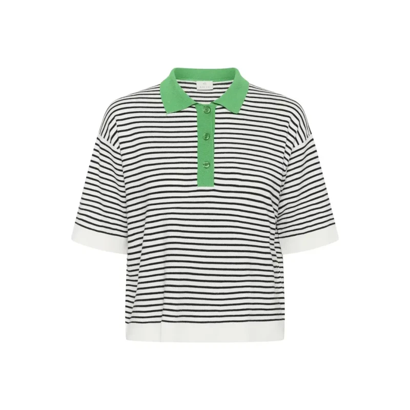 Image of Kaffe Womens polo shirt KAFFE Lizza Noir Female M