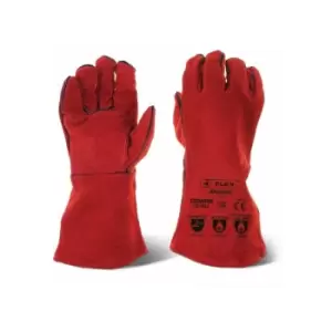 Image of Red welders gauntlet 14 r/p - Click
