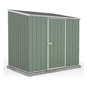 Image of Absco 7.5x5ft Space Saver Metal Pent Shed - Green