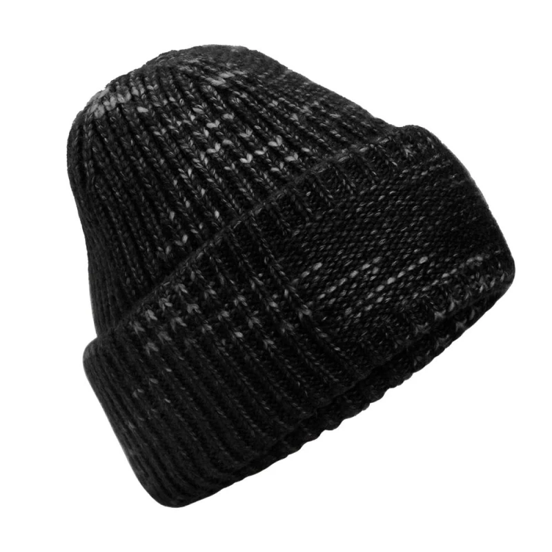 Image of Beechfield Mens Chunky Knitted Beanie in True Black True Black Male One Size