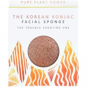 image of The Konjac Sponge Company The Elements Fire Facial Sponge - Purifying Volcanic Scoria 30g