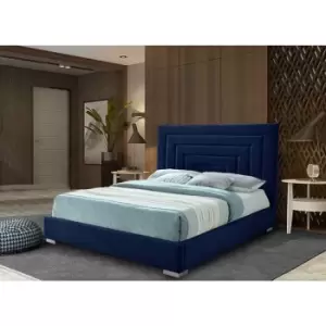 Image of Lisso Bed King Plush Velvet Blue