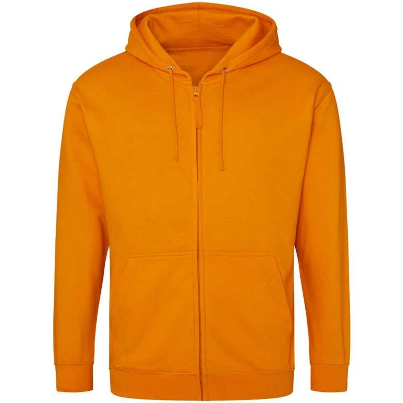 Image of AWDis AWDis Men Full Zip Hoodie in Pale Orange Size: large Pale Orange L Male 5063574314848