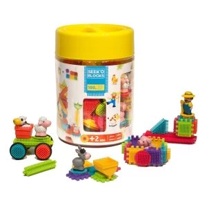 Seek'O Farm Barrel with 5 Characters Building Blocks (100 Pieces)