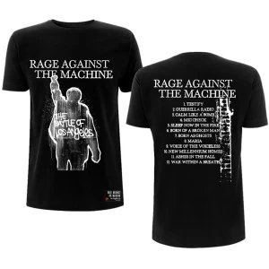 Image of Rage Against The Machine - BOLA Album Cover Unisex Small T-Shirt - Black