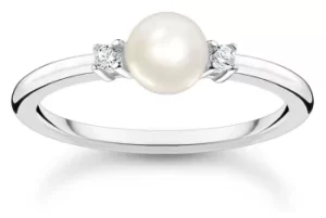 image of Thomas Sabo TR2370-167-14-54 Sterling Silver Pearl Cubic Jewellery