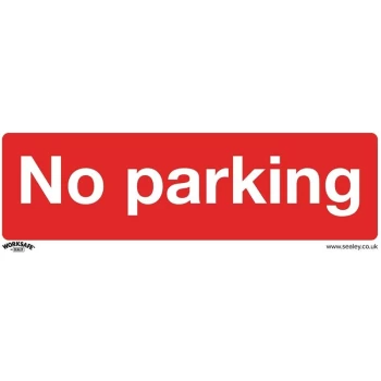 image of Sealey - SS16V1 Prohibition Safety Sign - No Parking - Self-Adhesive Vinyl