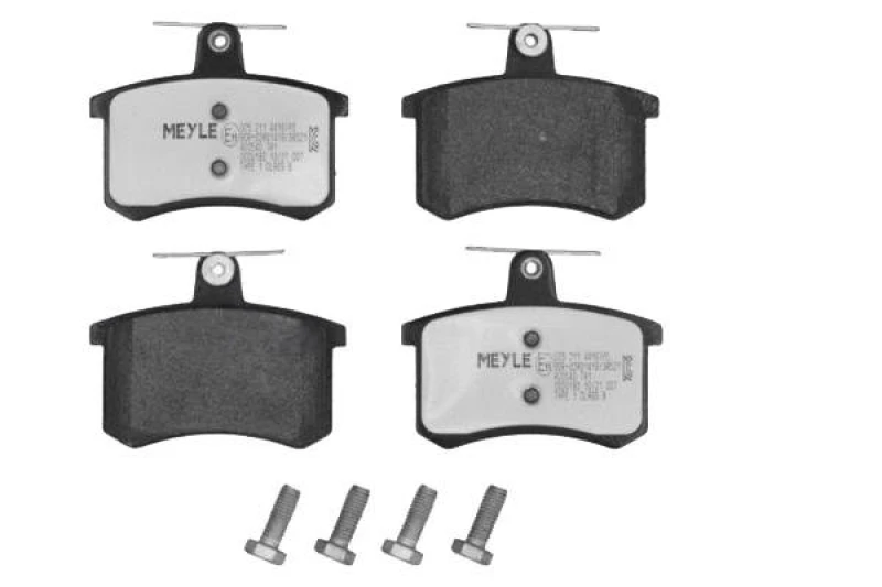 Image of MEYLE 025 211 4416/PD Brake pad set Rear Axle, excl. wear warning contact, MEYLE-PD Quality, with brake caliper screws Brake Pad Set,disc brake (402)