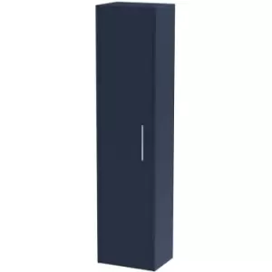 image of Hudson Reed Juno Wall Hung Tall Storage Unit 350mm Wide - Electric Blue