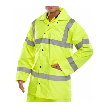 Image of L/WT SAT YELLOW EN ISO 20471 JKT 6XL - B-seen Hv Outer Wear
