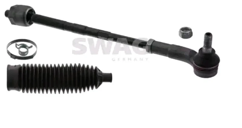 Image of SWAG 30 94 9082 Tie Rod Front Axle Right, with nuts, with bellow Rod Assembly (284)