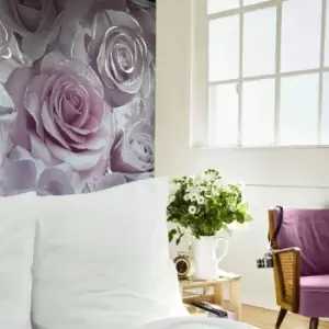 Image of Muriva - Madison Glitter Wallpaper Sparkle Flower Floral Rose Petals Blown Vinyl