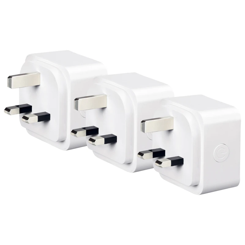 Image of 4lite WiZ Connected 3-Pin UK Smart Plug - Pack of 3