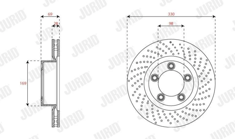 Image of Brake disc JURID 563536JC-1