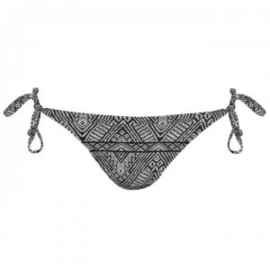 Image of ONeill Tie Side Bikini Bottoms Ladies - Black AOP/White
