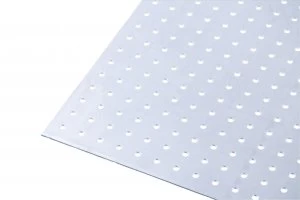 Image of Wickes Metal Sheet Perforated Round Hole 4.5mm Galvanised Steel 250 x 500mm