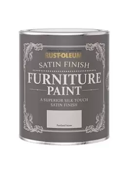 Image of Rust-Oleum Satin Furniture Paint Portland Stone 750Ml