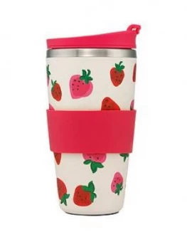 image of Cath Kidston Bamboo Travel Cup Sweet Strawberry