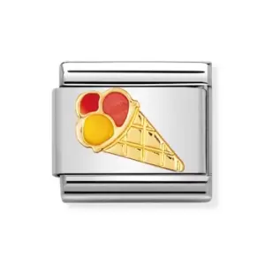 Image of Nomination Classic Gold Ice Cream Charm
