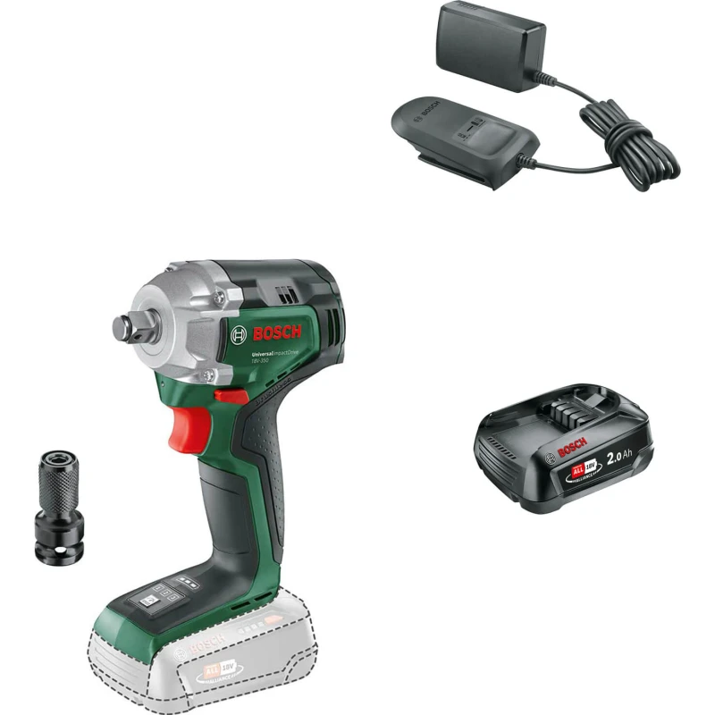 Image of Bosch UNIVERSALIMPACTDRIVE 18V-350 P4A 18v Cordless Impact Wrench UNIVERSALIMPACTDRIVE 18V-350 Batteries: 1 x 2ah Li-ion