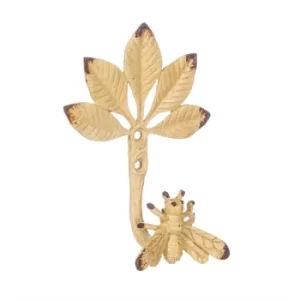 Image of Antique White Bee Tieback & Hook