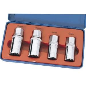 image of Draper 1/2" Square Drive 4 Piece Stud Extractor Set