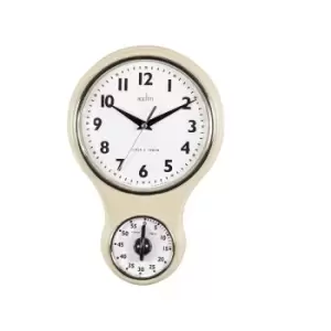 image of Kitchen Time Wall Clock Cream - Acctim