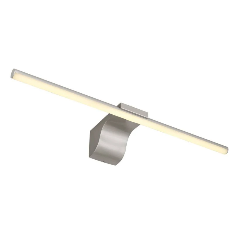 Image of Netlighting Pepe Bathroom Over Mirror Light Nickel Matt IP44 LED 4000K in Grey Grey Unisex