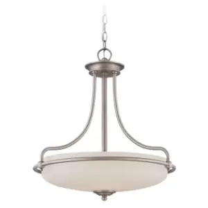 Image of 1 Bulb Ceiling Pendant Light Fitting Antique Nickel LED E27 100W Bulb