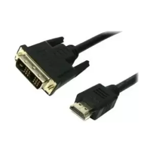 image of MediaRange MRCS118 HDMI to DVI Connection Cable - 2m - Black