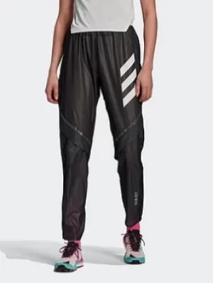 Image of adidas Terrex Agravic Trail Running 2.5-layer Rain Tracksuit Bottoms, Black, Size 18, Women