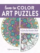 Image of love to color art puzzles a color by number book of petals patterns mandala
